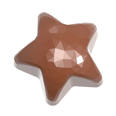 Finished product.webp Chocolate Mould; Star Facet - each